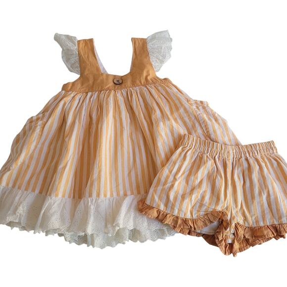 Well Dressed Wolf *Red Stripe* Color Removed Aunt Heart Dress - Picture 1 of 12